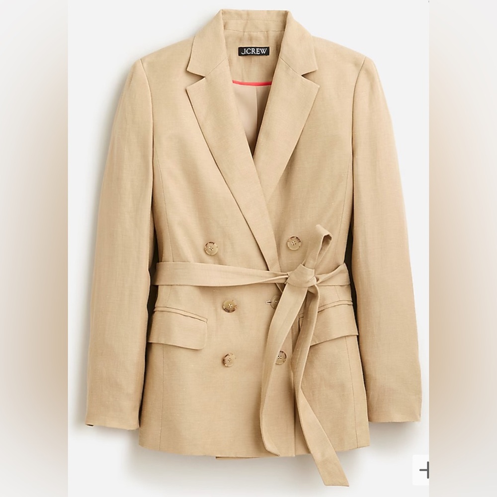 J. Crew Tan Double-Breasted Blazer